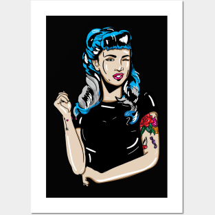 Rockabilly Rebel Girl Posters and Art